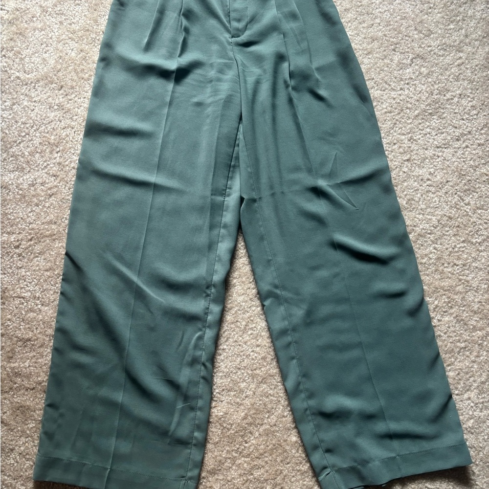 a new day Women's Green Wide-Leg Trousers